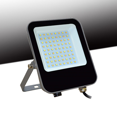 Alojamento magro Dustproof de PIR Sensor With Tri-Colored Grey das luzes de inundação do diodo emissor de luz do ODM Dimmable